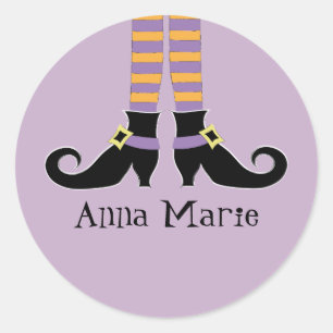 Weiße Hexenschuhe Runder Aufkleber