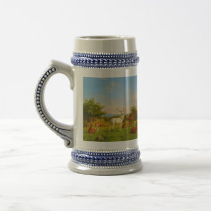 Weiße Hirsche im Freien Bierglas