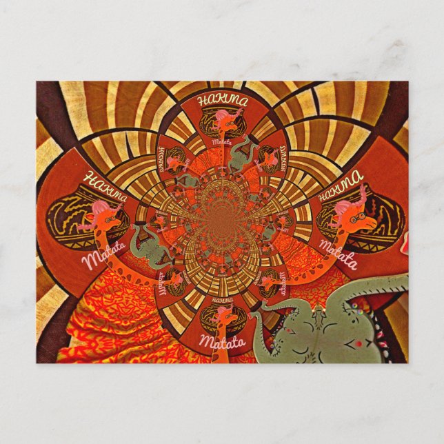 Weiße Höhen: Schönes, sonniges Giraffe Afrikanisch Postkarte (Vorderseite)