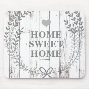 Weiße Holz-Rustikale Farmhaus-Shabby-Chic-Anfertig Mousepad