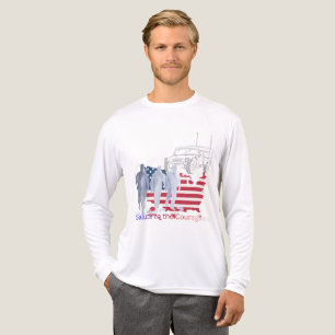 Weiße Hommage an tapfere Herzen Tri-Blend Shirt