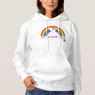 Weiße Hoodie-Regenbogen-Gottes versprochene Taube Hoodie