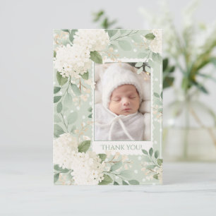 Weiße Hortensien Vintage Baby Danke