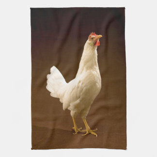 Weiße Huhn-Hahn-Henne Handtuch