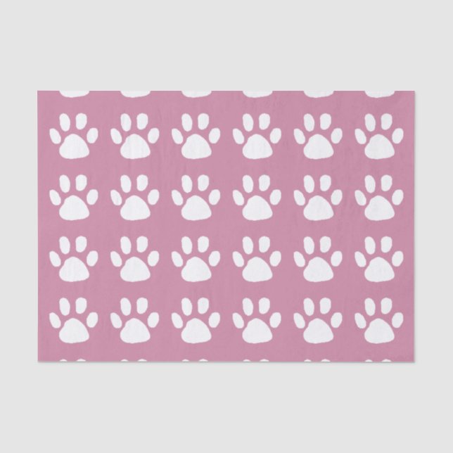 Weiße Hundeabdrücke Ihre Hintergrund-Farbe Seidenpapier (Vorderseite)