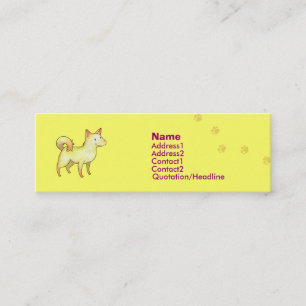 Weiße HundeVisitenkarte Mini Visitenkarte