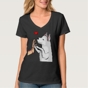 Weiße Husky-Liebe, Niedliche Hunde Mama Girls T-Shirt