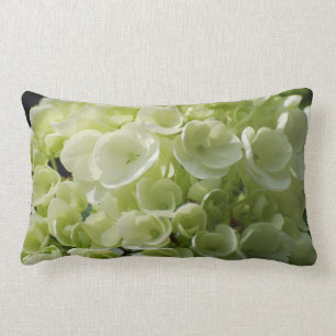 Weiße Hydrangea-Blüten Lendenkissen