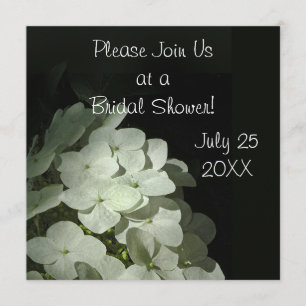 Weiße Hydrangea-Brautparty-Einladung Einladung