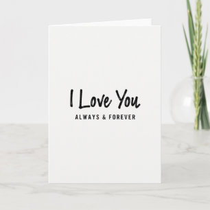 Weiße Ich liebe dich immer und ewig Karte