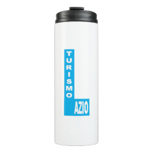 Weiße isotherme Flasche DESIGN LAZIO TURISMO