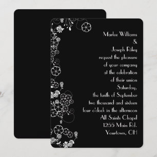 Weiße japanische Blumengrenze Einladung