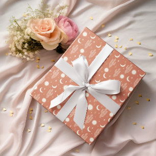 Weiße Kaktusmuster Geschenkpapier