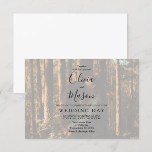 Weiße Kalligraphie  Verbleibendes Foto Hochzeit vo Einladung