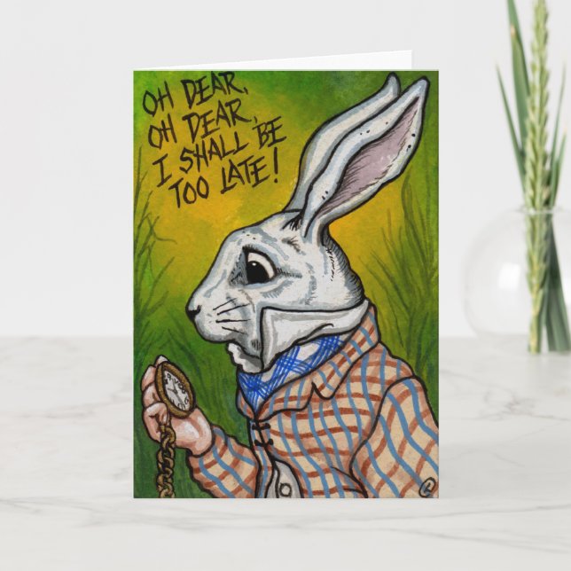 WEISSE KANINCHEN Alice im Karte (Vorderseite)