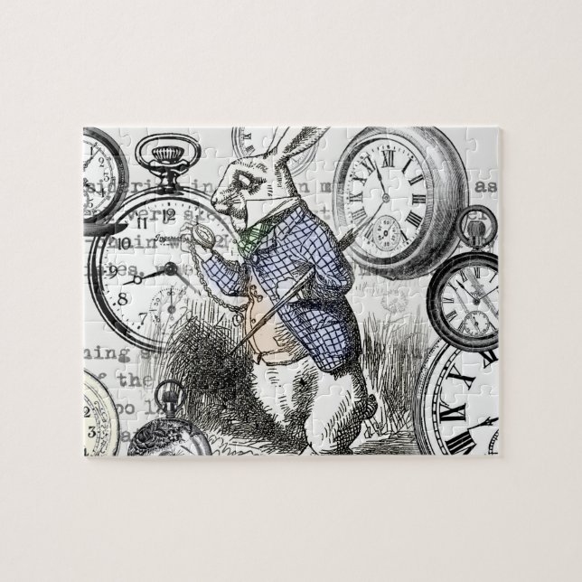 Weiße Kaninchen-Alice im Wunderland (Horizontal)