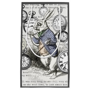 Weiße Kaninchen-Alice im Wunderland Kleine Geschenktüte