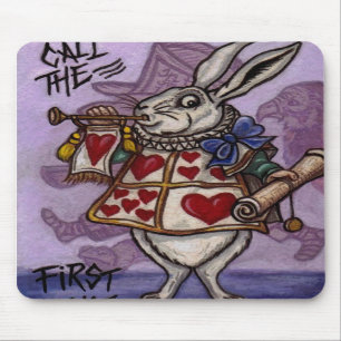 WEISSE KANINCHEN Alice im Wunderland-Mausunterlage Mousepad