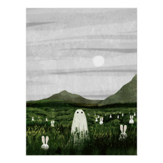 Weiße Kaninchen Poster