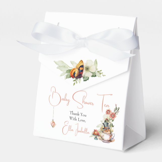 Weiße Kaninchen und Viktorianische Teacup-Maus Geschenkschachtel (Vorderseite)