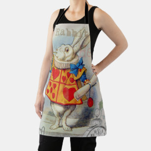 Weiße Kaninchenherzen Alice Klassiker Schürze