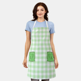 Weiße Karos Schürze