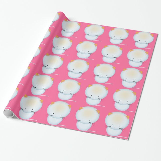 Weiße Kätzchen Geschenkpapier (Ungerollt)