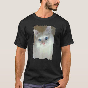 Weiße Katze Artwear Süße Kätzchen Katzen Mutter un T-Shirt