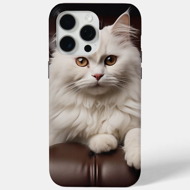 Weiße Katze Case-Mate iPhone Hülle (Rückseite)