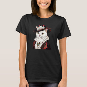 Weiße Katze Englischer Gentleman Lustiges Haustier T-Shirt