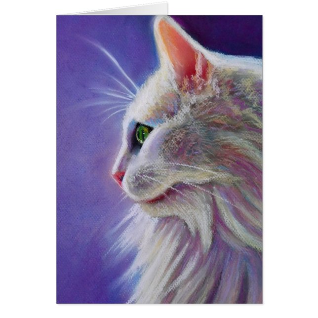 Weiße Katze im Profil (Vorne)