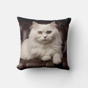 Weiße Katze Kissen