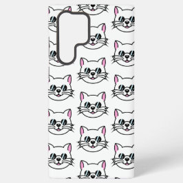 Weiße Katze mit schwarzer Brille / Sonnenbrille Samsung Galaxy Hülle