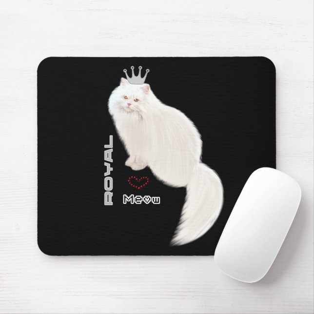 Weiße Katze Mousepad (Mit Mouse)