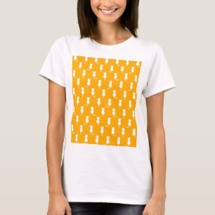 Weiße Katze Polka Dot Muster Abgeschieden auf Mand T-Shirt