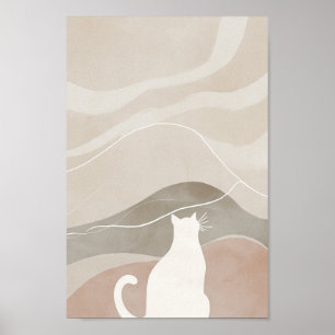 Weiße Katze Poster