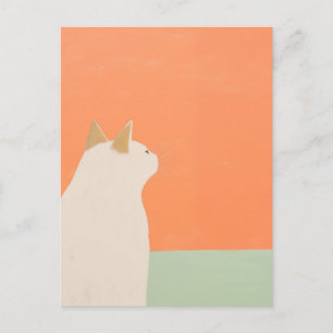 Weiße Katze Postkarte