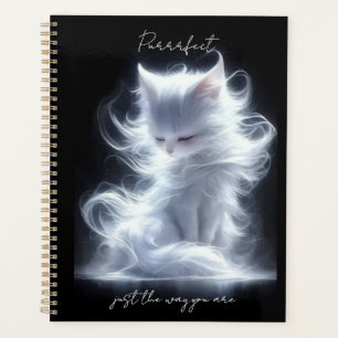 Weiße Katze Purrfect Planer