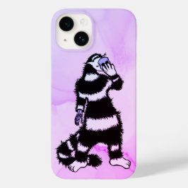 Weiße Katze Schädelmaske Whimsical Gothic Case-Mate iPhone 14 Hülle