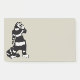 Weiße Katze Schädelmaske Whimsical Gothic Post-it Klebezettel