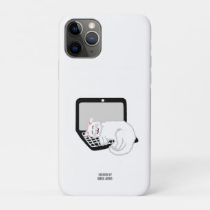 Weiße Katze Schlafen auf Laptop Apple iPhone 11 Pr Case-Mate iPhone Hülle