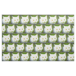 Weiße Katze Stoff