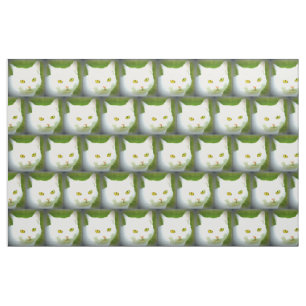 Weiße Katze Stoff