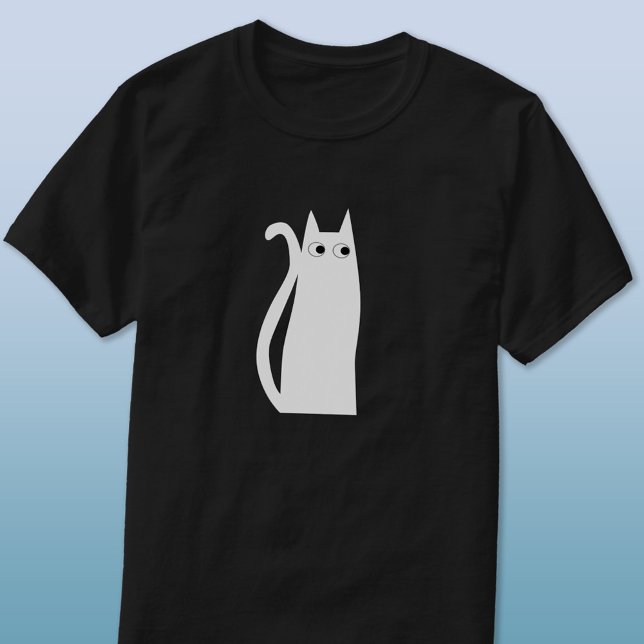 Weiße Katze T-Shirt (White cat t-shirt)