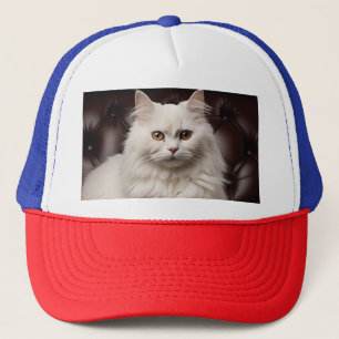 Weiße Katze Truckerkappe