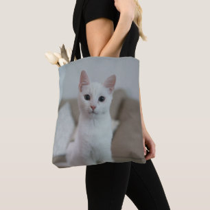 Weiße Katze Zazzle_Growshop. Tasche