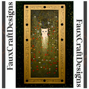 Weiße Katzen Blumen Gold Klimt Stil Decoupage R 13 Seidenpapier