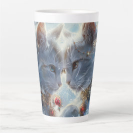 Weiße Katzen Digitale Kunst Milchtasse