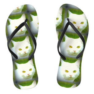 Weiße Katzen Flip Flops