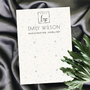 WEISSE KERAMIK TEXTURE DREI EARRING DISPLAY LOGO VISITENKARTE